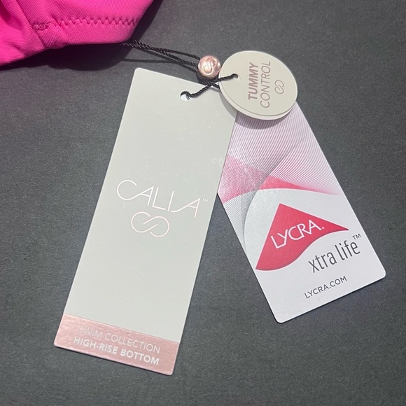 ***NWT***Calia Pink Bikini High wasted Swim Bottom Classic - Picture 6 of 7